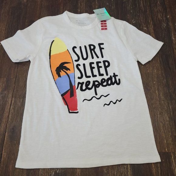 My Favorite Tee Surf, Sleep, Repeat Shirt Kids Size 8 - Picture 3 of 4